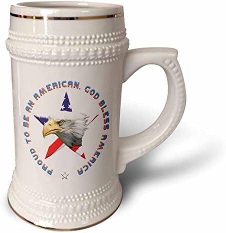 3дроуз Ѕвезда, знаме НА САД, орел. Прекрасен патриотски подарок бог да благослојт. - 22оз Штајн Кригла