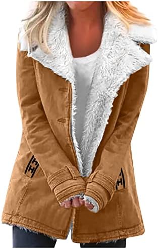 Зимска облека Twgone за жени 2023 модни топли палта случајни нејасни руно Шерпа јакни кадифни палта