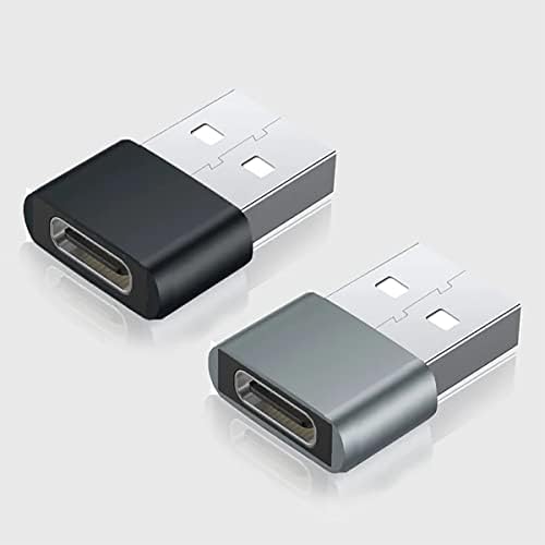 USB-C Femaleенски до USB машки брз адаптер компатибилен со вашиот Samsung SM-G981ulbaxaa за полнач, синхронизација, OTG уреди како тастатура,