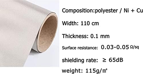 Amnool faraday ткаенина Emi rf RFID штитна ткаенина ЕМФ заштита од ткаенина анти -зрачење, ЕМИ изолација, WiFi и клеточен сигнал блокирање на кафез DIY Faraday