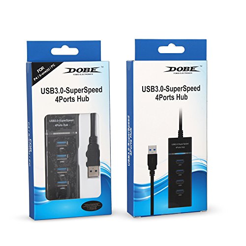 USB 3.0 4-порта супер брзина центар за PS4, PS4 Pro, Xbox One, Xbox One S/PC од E-Mods Gaming