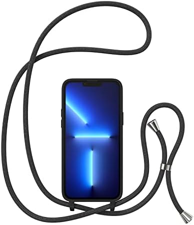 Ztofera Crossbody Case за iPhone 14 Pro Max со лента за прилагодување на лентата со јаже со силиконски мек на силикон за iPhone 14 Pro Max
