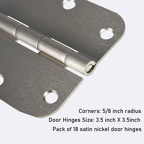 Вратата на вратата на лигувиците зависи од сатен никел, станбени заоблени четкани никел врата шарки 3,5х3,5 внатрешни шарки на вратата