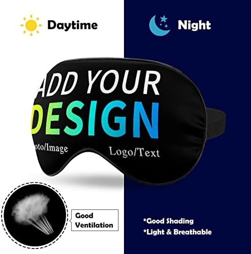 Прилагодена Маска За Очи За Спиење, Персонализирана Мека Маска за Спиење Со Лого На Фото Текст, Прилагодена Покривка За Очи За Спиење