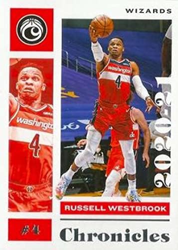2020-21 Панини Хроники 38 Расел Вестбрук Волшебници Волшебници во НБА кошарка за трговија со кошарка
