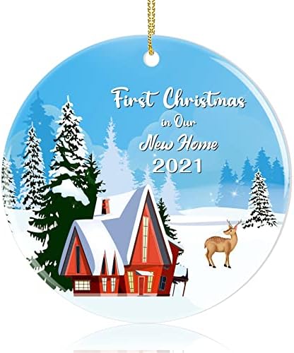 Elолели Нашиот прв Божиќ во нашиот нов дом 2021 Божиќни украси Божиќни украси на дрво, Зимски празник Додароци за домаќинство