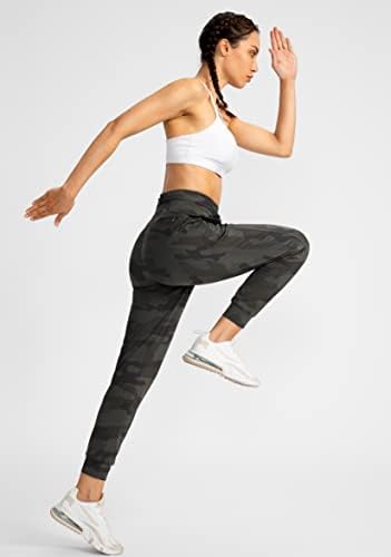 G Постепени женски џогери панталони со џебови со патенти со високи атлетски џемпери со атлетски патеки за жени