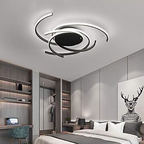 Mxiaoxia црна идеална површина поставена LED тавански светла за дневна соба спална соба алуминиумска таванска ламба