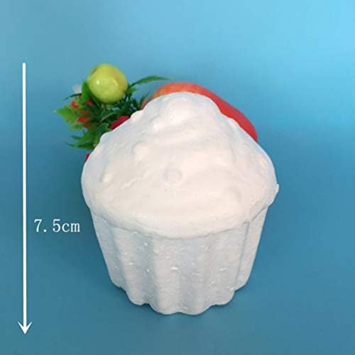 Тентикоко порибници за порибување 12 парчиња бела занаетчиска пена сладолед за сладолед торта полистирен моделирање пена за DIY занаетчиски