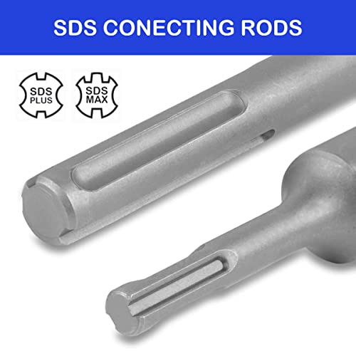 Комплет за пила за бетонска дупка од 9 парчиња - Волфрам челик за вежби за SDS Plus и SDS Max Hammer - 30 40 68 82 82 100мм