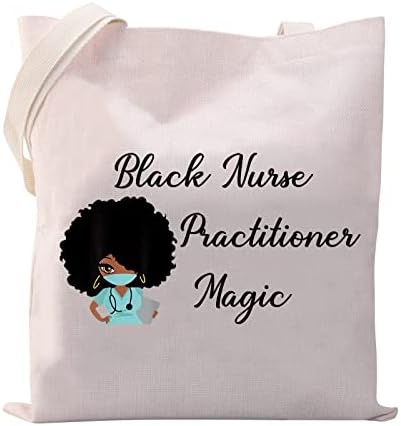 Вежба на црна медицинска сестра VAMSII Magic Tote Bag Афроамерикански медицински сестри подароци НП благодарност подароци Студентски подароци