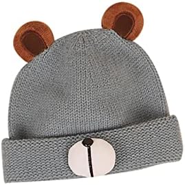 Qlazo Winter Beanie Hat Baby Hat Hat Solid Color Winter Baby Baby Deabted волна капа симпатична топла плетење капа