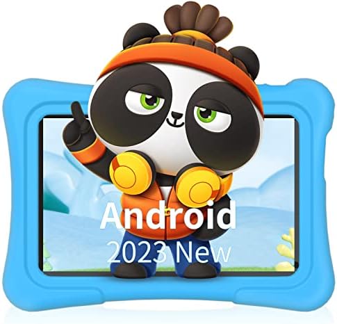 Детски Таблет, 7 инчен Таблет за Деца, 32GB ROM, IPS HD Дисплеј, Android 11 Четири Јадро Процесор, Iwawa Претходно Инсталиран Со Дете-Доказ
