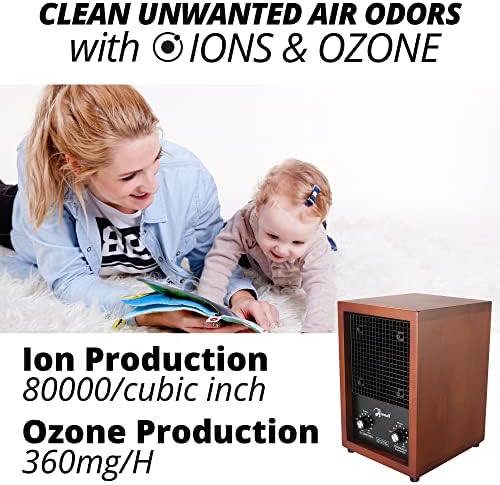 Јон И Озон Генератор Прочистувач На Воздух, Јонизатор &засилувач; дезодоризатор прилагодливи до 3,500 Фасадата-Идеален За Прашина,