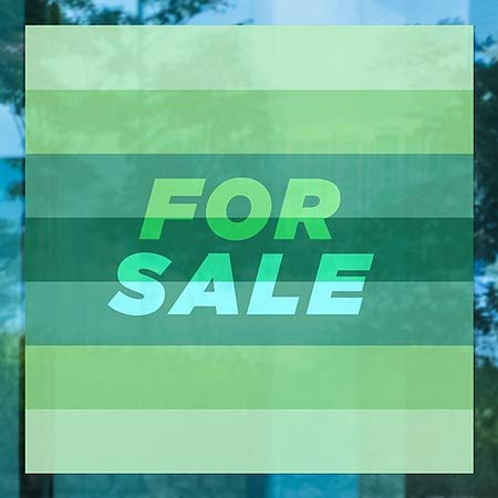 CGSignLab | „За продажба -Модерен градиент“ прозорец за лепење | 8 x8