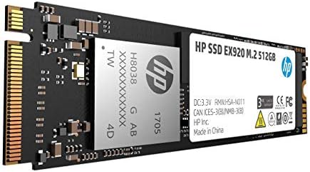 HP EX920 M. 2 1tb PCIe 3.1 X4 Nvme 3D TLC Nand Внатрешна Цврста Состојба Диск Макс 3200 Mbps 2y47aaABC