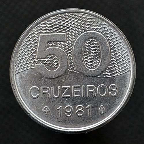 Бразилски монети 50 крстари години случајни монети од 28мм