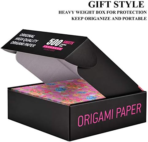 Јапонски Ваши Оригами Хартија 500 Листови, 10 Живописни Бои, Бои Направи Шарени И Лесно Оригами, 6 Инчен Квадратен Лист, За Деца &засилувач;