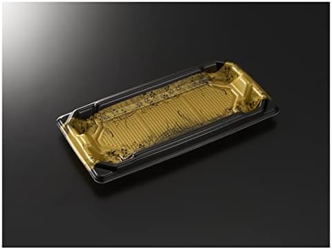 中 квадратни Храна Пакет За Еднократна Употреба, 約16, 5 × 11.3 € 2.6 см, злато и црно