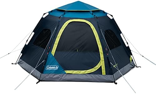 Колман Камп пукаше шатор за кампување со 4 лица, поп-ап шатор во стилот на чадор со лесна поставка од 45S, достапна опција за темна просторија,