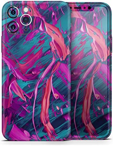 Дизајн Скинц течен апстрактна боја ремикс V5 заштитен винил деклет обвивка за обвивка на кожата компатибилен со Apple iPhone 11 Pro Max