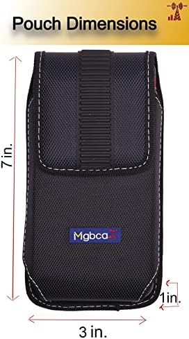 Mgbca Најлон Мобилен Телефон Футрола Торбичка За Samsung Galaxy Z Пати 4/3 / 2 / S21+ Плус Солиден W/Фиксна Држач Појас Јамка Клип, Магнетни Затворање,