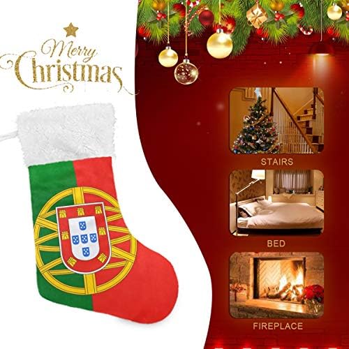 Божиќни чорапи на Пимилагу Португалија 1 Пакет 17,7 “, виси чорапи за Божиќна декорација