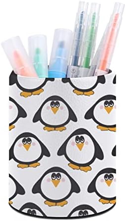 Смешни пингвини печатено пенкало за молив за молив за организатор на биро за шминка за четка за четки за домашна канцеларија во училница