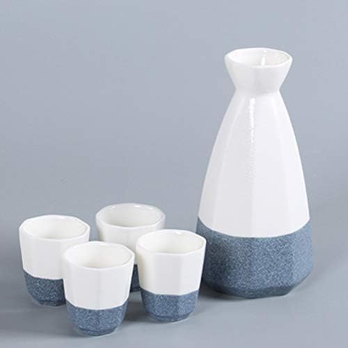 Стаклени чаши од хемотон поставени керамички ради поставени со 1 парчиња 285 мл саксија и 4 парчиња 35 мл чаши чаши јапонски