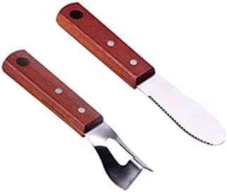 Сет за ножеви со путер DKE & HXL, секач за четири-агол од не'рѓосувачки челик со дрвена рачка, стругалка со џем од сирење од микро-серии,