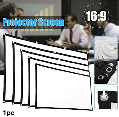 Екран за проекција на ДСЈ 16: 9 преклопен екран за проекција Преносна бела проекторска завеса 60/72/84/100 инчи/60 инчи