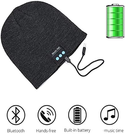 Bluetooth Beanie, музичка капа со HD стерео звучници Вграден микрофон, подароци за мажи, Божиќни електронски подароци за мажи/жени