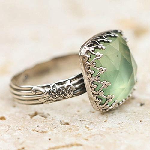 T-Shewelery врвни жени 925 сребрен природен скапоцен камен перидот месечен венчален прстен со големина 6-10
