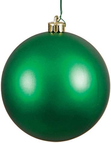 Викерман 2,75 божиќен украс топка, зелена мат финиш, распрскувана пластика, отпорна на УВ, декорација на новогодишни елки, 12 пакувања