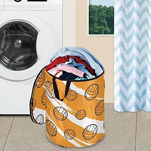Одбојка портокалова попрска алишта за перење со капаци за складирање на капакот за складирање на капакот за склопување торба за перење