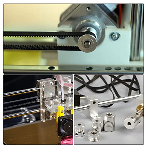 Меканикситална меурчиња за тајминг 20 и 48 заби 8мм се носат синхроно тркало со појас и клуч за 3Д печатач, CNC машина, 1 сет