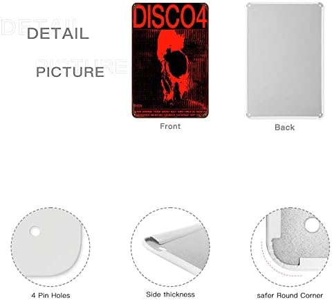 Disco4 Дел II 12x8 инчен метал знаци Музички албум - Rock The Walls со музички албум уметност за loversубители на музика