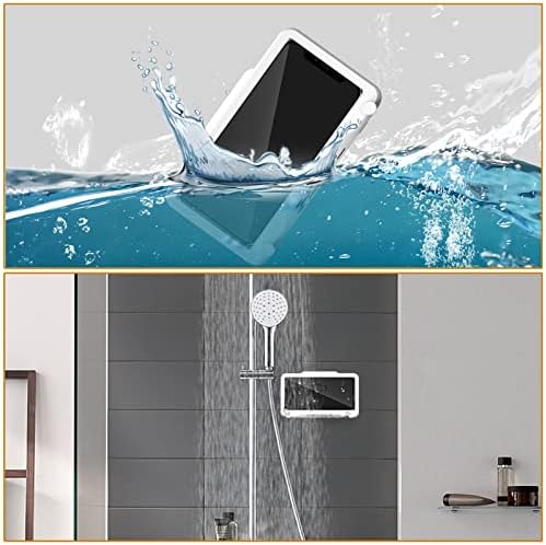 Esmartlife Водоотпорен држач за туширање, 360 ° ротација на туш Телефон, кутија за монтирање со висока чувствителност со голема магла за