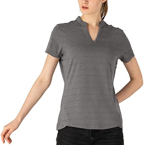 Gopune Women's Veck Veck Golf Polo кошули со кратки ракави со кратки ракави со брз сув тенис што трча маици за трчање
