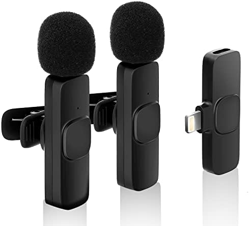 Англинк Безжичен Лавалиер Микрофон за iPhone 7 8 X XR XS 11 12 13 Max Pro SE - 2.4 GHz Ревер Микрофон за Снимање На Youtube Facebook Пренос Во Живо Tiktok Vlog Интервју