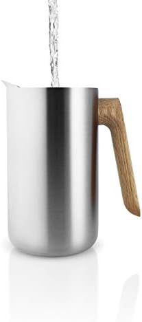 Ева Соло | Нордиска кујна француски производител на кафе 34 мл | Термо Кафетиере вакуумски бокал од не'рѓосувачки челик со рачка од дабово