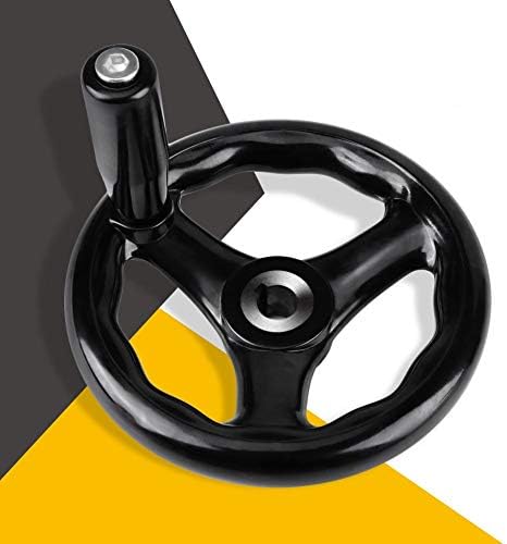 3 Зборувано рачно тркало со преклопна рачка што се врти црна за машина за мелење