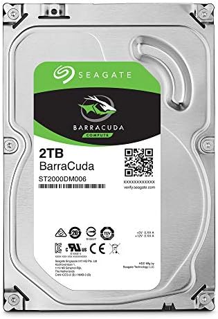 Seagate Barracuda 2TB Внатрешен хард диск HDD - 3,5 инчи SATA 6 GB/S 7200 RPM 64MB кеш за компјутерски десктоп компјутер лаптоп