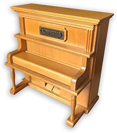 Binkegg Play [Бескрајна loveубов] Браун дрвен исправен пијано ветер музичка кутија со музичко движење „Санкио“