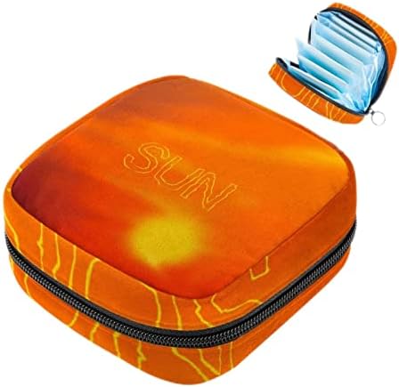 Торба за период на санитарна салфетка, санитарна торба за женски подлога санитарна подлога торбички за девојчиња жени дами, портокалово