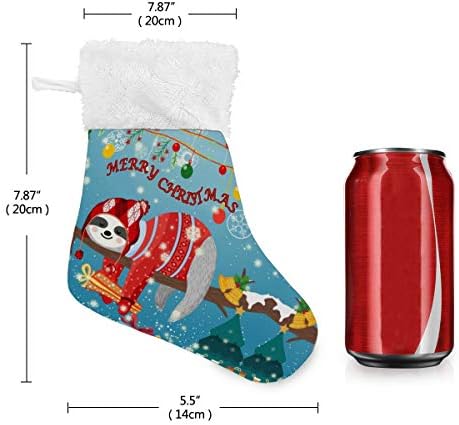 Алаза Божиќни чорапи Среќна Божиќна мрзливост Класик Персонализирани мали декорации за порибување за семејни сезонски празници за забави Декор