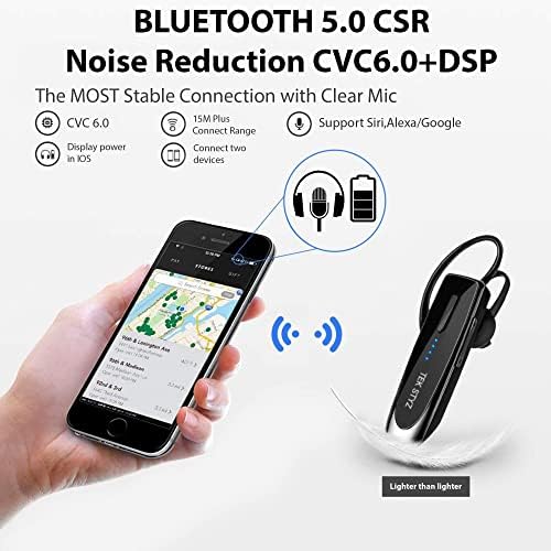 Слушалките за TEK Styz компатибилни со Honor 60 Pro во уво Bluetooth 5.0 Безжичен слушалки, IPX3 водоотпорни, двојни микрофони, намалување