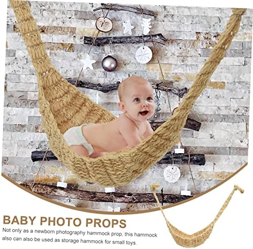 Toyvian 5 парчиња бебешко фото -фото -хамак бебе каки предиво проширена нето торба