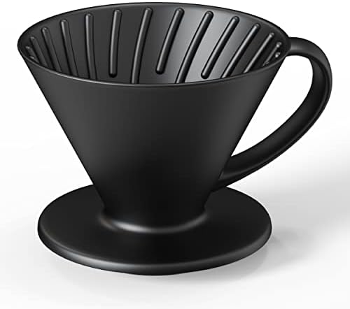 DHPO истурете над кафето за кафе - Сите природни супер керамички дизајн целосно извлекуваат сложени вкусови на еднократно кафе -филтер за капење,
