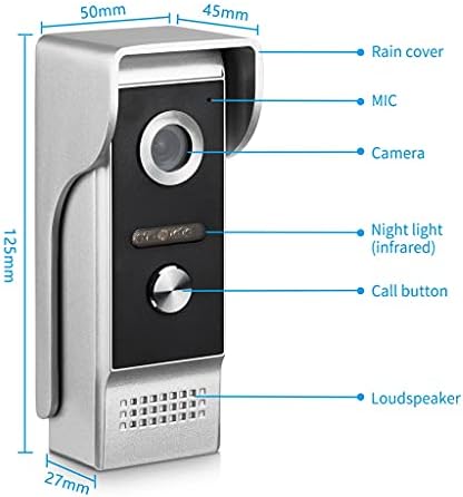 LMMDDP 4.3 Инчен Жичен Видео Врата Телефон Систем Визуелна Домофон Врата Со 1 Монитор+1 * 700TVL Надворешна Камера За Домашен Надзор